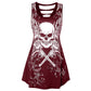 Women Tops Skull Print Cut Out Top Gothic dress, tanktop