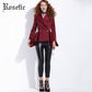 Gothic Coat Women Autumn Short Empire Jackets Fashion Outerwear Slim Chic Dark Red Preppy Office Sexy Romantic Goth Coat