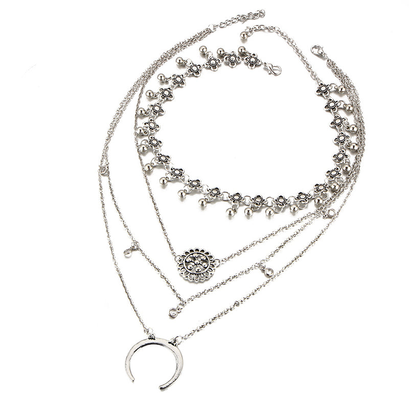 Women Necklace tassel Statement Necklaces Pendants Vintage Jewelry Multi Layers Long Necklace Tassel pendant Necklace