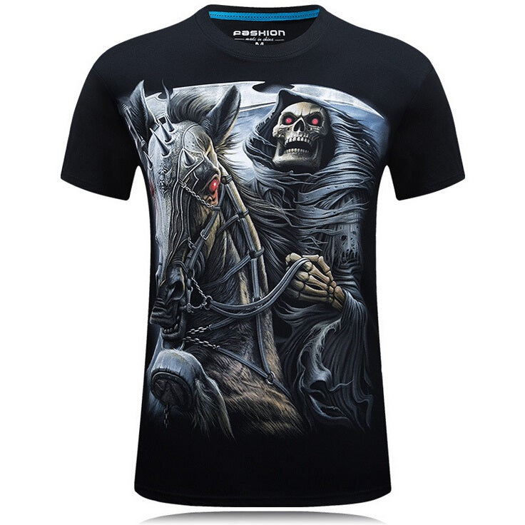 S-6XL 20 style Mens 3d Skull Cotton T Shirts Fashion Summer New Brand T Shirt Men Hip Hop Men T-Shirt Casual Fitness Swag