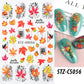 3D Halloween Nail Art Stickers Sugar Skull Sliders For Nails