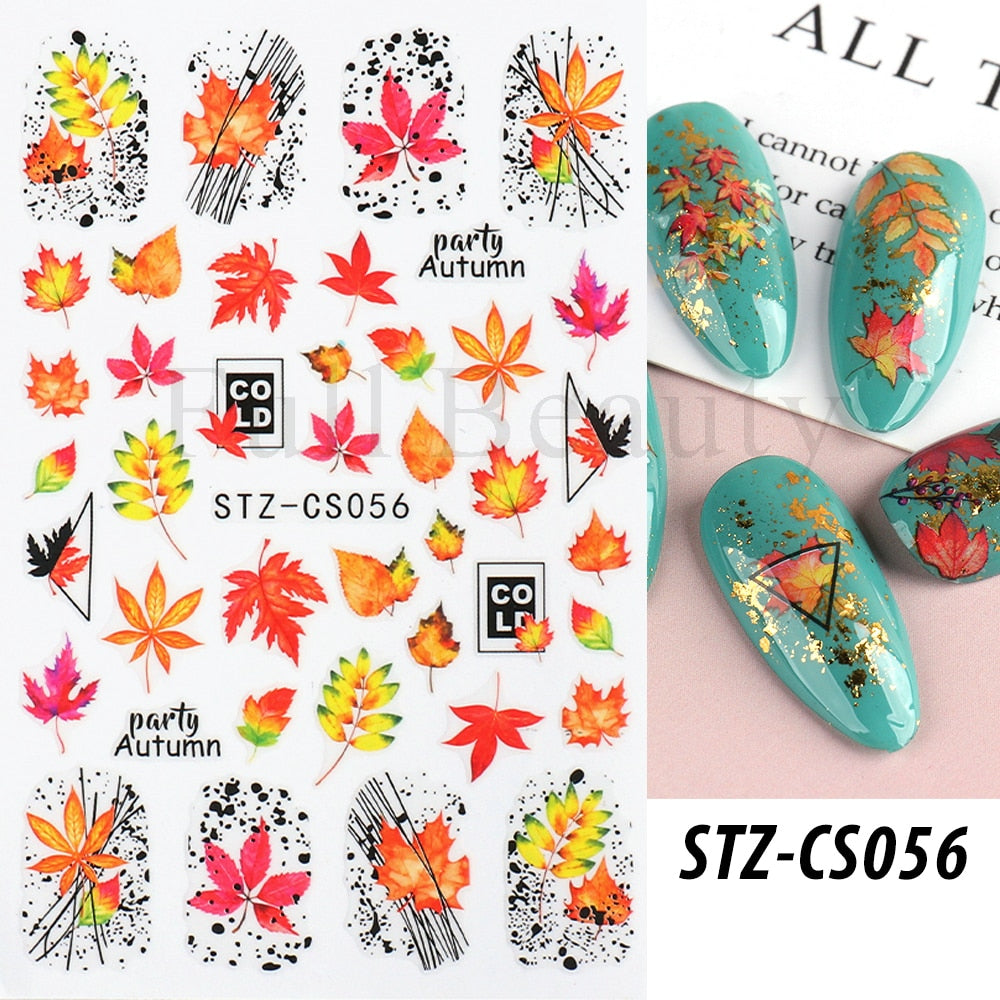 3D Halloween Nail Art Stickers Sugar Skull Sliders For Nails