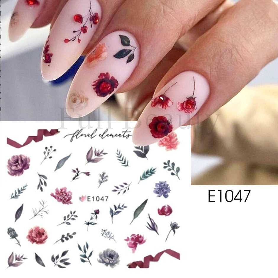 3D Halloween Nail Art Stickers Sugar Skull Sliders For Nails