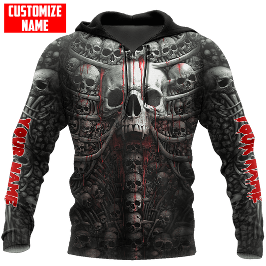 Skull Funny 3D All Over Printed Mens hoodies & Sweatshirt Autumn Unisex zipper Hoodie Casual Sportswear