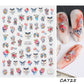 3D Halloween Nail Art Stickers Sugar Skull Sliders For Nails