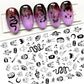 3D Halloween Nail Art Stickers Sugar Skull Sliders For Nails