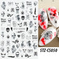 3D Halloween Nail Art Stickers Sugar Skull Sliders For Nails