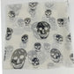 Summer Beach Square Shawl Ladies Designer Skull Print Chiffon Scarf Muslim Hijab for Women Luxury Skeleton Wrap 120cm*120cm