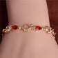 New 5 colors Beautiful Bracelet for Women Colorful Austrian Crystal Fashion Heart Chain Bracelet Wholesale