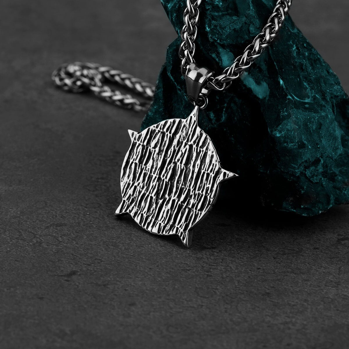 Neo-Gothic Pentagram Skull Men's Necklace Fashion Retro Hip Hop Biker Boutique Pendant Stainless Steel Jewelry Gift