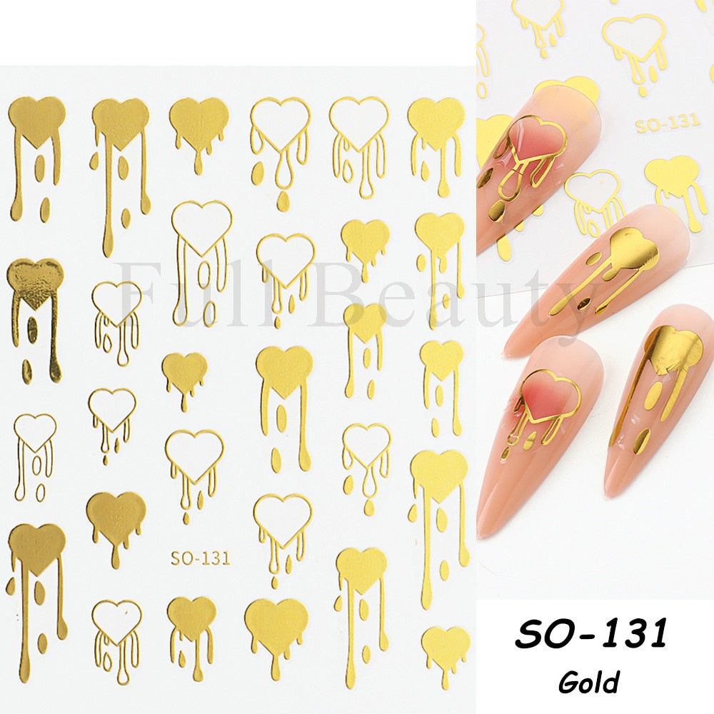 3D Halloween Nail Art Stickers Sugar Skull Sliders For Nails