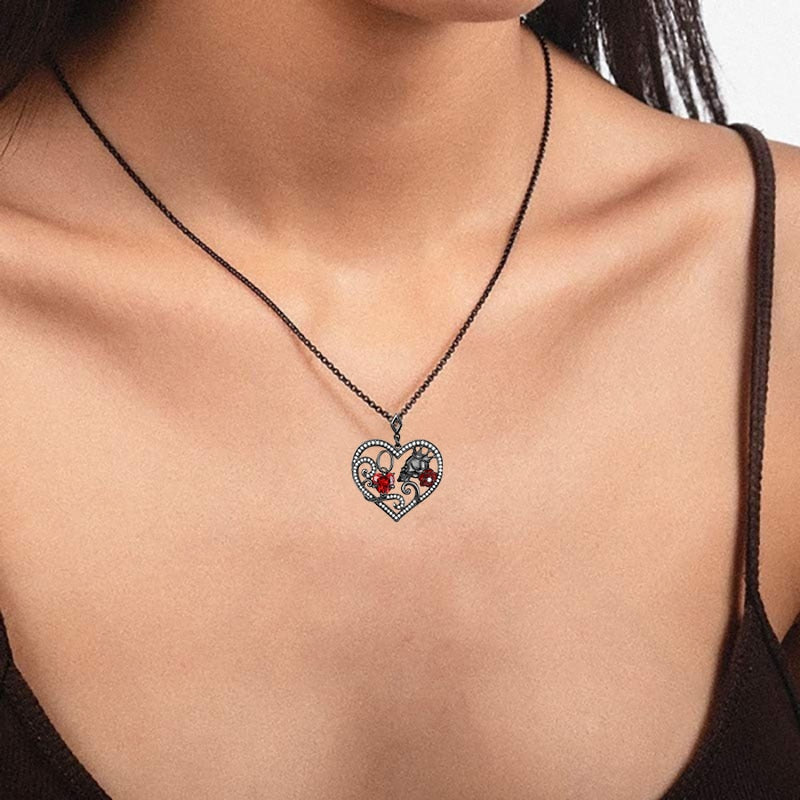 Exquisite Skull Necklace Personality Heart Fashion Party Necklace