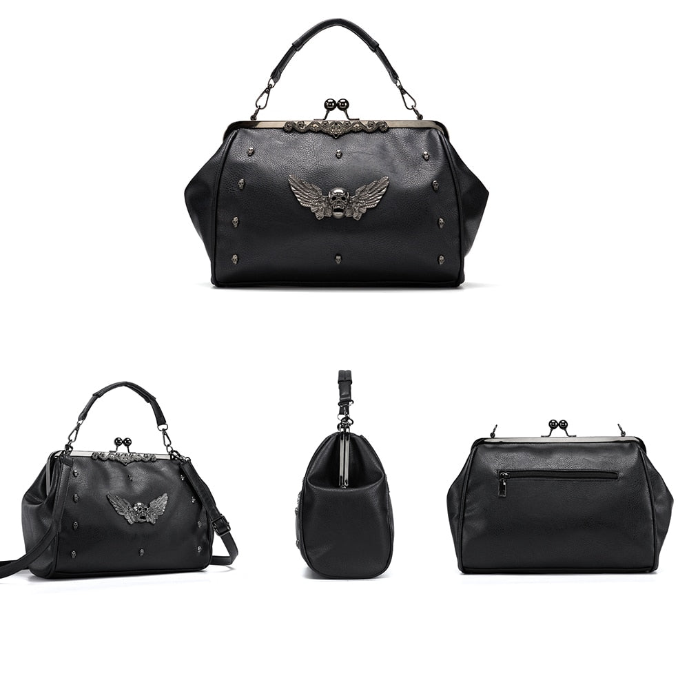 Halloween skull Handbags for Women 2022 Designer Luxury Skull Tote Bag Quality PU Leather Crossbody Bag Rivet Boston Shoulder Bag