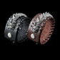 Man Braided Cuff Leather Dragon bracelet Fashion Hiphop Wide Charm Men Wrap Biker Bangle Male Clasps Biker Bracelets