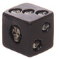 Set Of 5 Six-sided Black Skull Dice Deluxe Devil Poker Dice Gothic Gambling Dice Collectible Decoration Skeleton Gamblers Gift