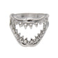Shark Tooth Skull Mouth Punk Ring Mental Health Awareness Depression Awareness Pause Ring Inspiration Jewelry 2C0258