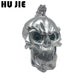 Silver Black LED Skull Head Light Headlight