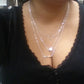 Silver Layered Necklace Set  Silver Bar Necklace Jewelry For Women Charm Necklace