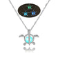 Simple Small Turtle Luminous Pendant Necklace Cute Women Accessories Glowing in the Dark  Lovers/Friends Gift Jewelry