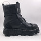 Size 38~49 Genuine Leather Men Motorcycle Boots Black Brown Ankle Boots Punk Style Army Boots Skull Metal