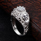 Skull Heart CZ Stone black Ring for Women Fashion Jewelry