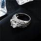 Skull Heart Shape CZ Stone Silver Promise Ring for Women Fashion Jewelry Wedding Gift