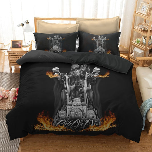 Skull Men Bedding Set Sexy Bedding Sets Luxury Home Bedding Set Bedclothes Bed Linen Set Queen Duvet King Double Home Textile