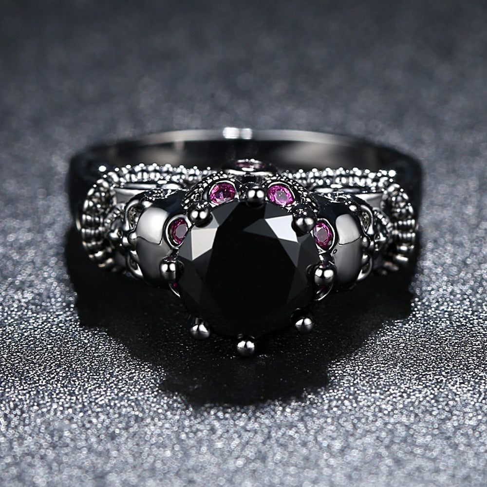 Skull Promise Ring for Women Fashion Jewelry crystal Wedding Engagement Valentine's Day Gift