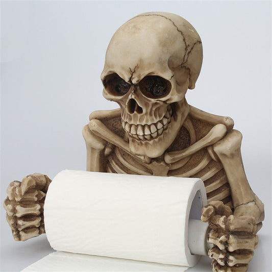 Skull Toilet Paper Holder Wall Mount Tissue Paper Holder