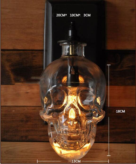 Skull wall lamps Retro Industrial style Creative Bar Wall Sconce Modern Wall Lamps