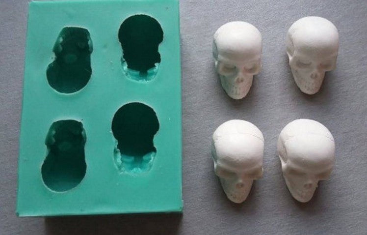 Skulls cake decorating fondant mold DIY 3d handmade