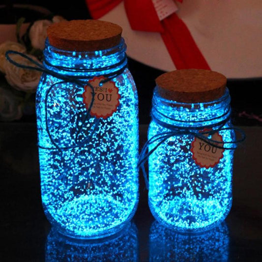 Sky Blue Fluorescent Glow in the Dark Bright 10g Luminous Power Night Party Decoration DIY Star Wish Particles Without Bottle
