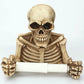 Skull Medieval Toilet Paper Holder Resin Gothic Skeleton Figurine Statue