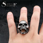 devil punk skull ring stainless steel vintage ring for men titanium steel drop shipping jewelry
