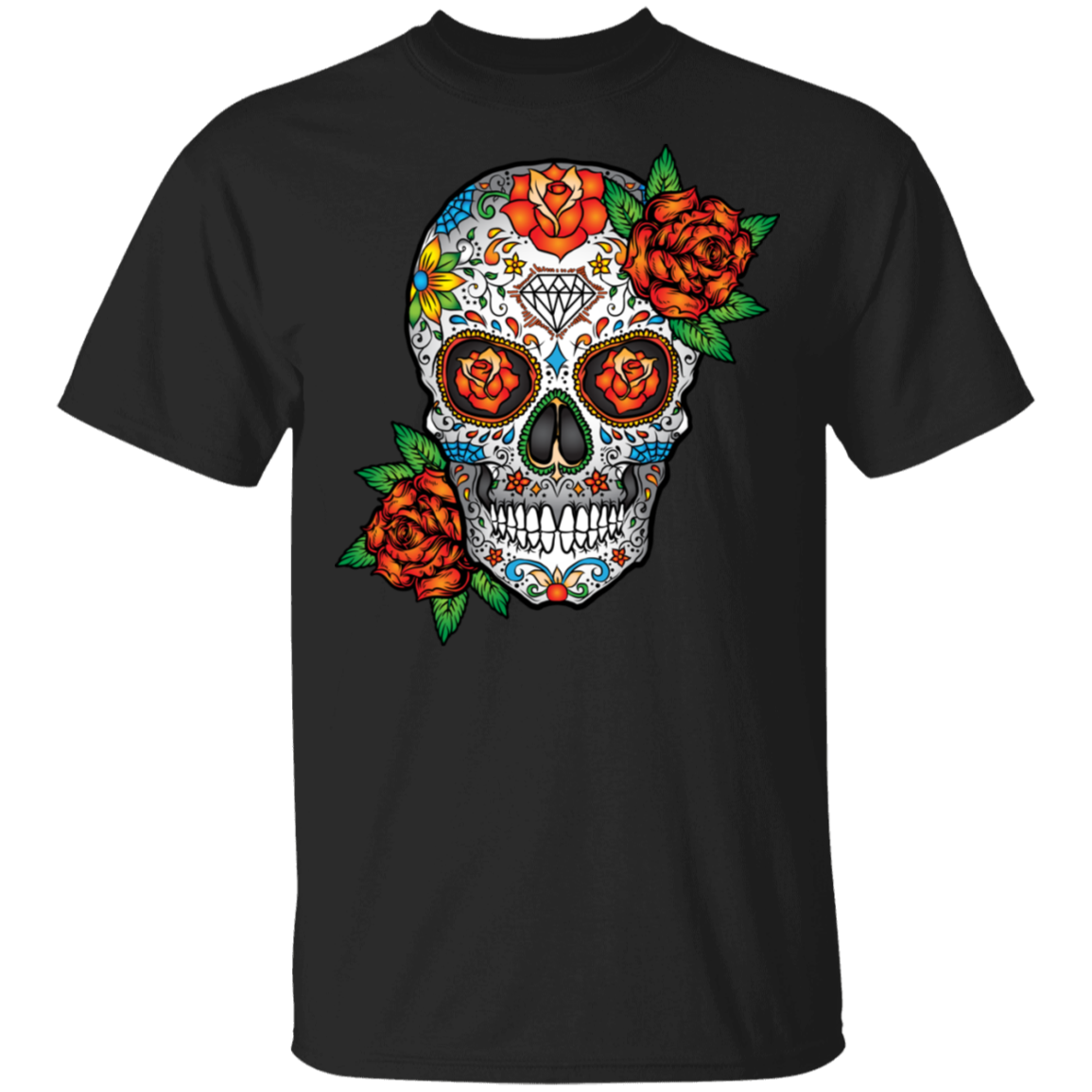 Sugar Skull Day of the Dead Los Muertos T Shirt