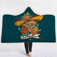 Hooded Blanket for Adults Kids Floral Gothic Sherpa Fleece Wearable Throw Blanket