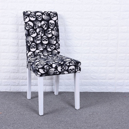 Sugar Skull Printing Stretch Chair Cover Elastic Seat Chair Covers for Kitchen