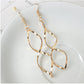 The New Minimalist Spiral Curled Silver Earrings, Design Sense Of Wave Curve Gold Drop Earrings Female Jewelry Long Earrings