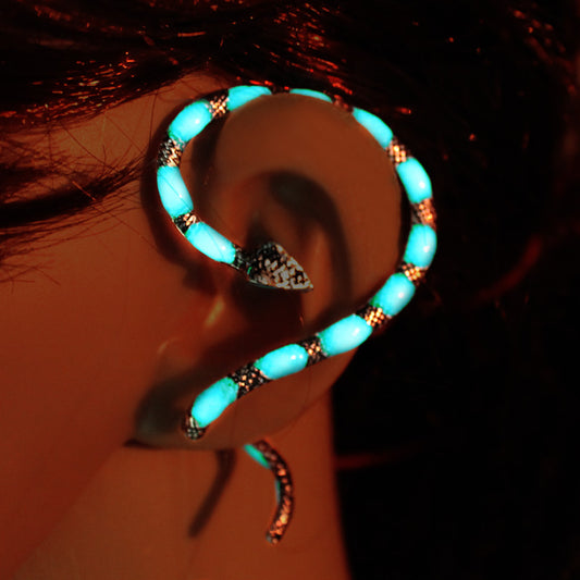 The snake Ear Cuff cobra Ear Cuff GLOW in the DARK Ear clip earrings Stud Earrings Clip Earrings WOMEN girls gift