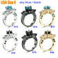 Brand New Arrival Creative Black Silver Gold colour Wing Skull Ring with AAA Zirconia Crystal Plated Party Jewelry
