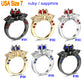 Brand New Arrival Creative Black Silver Gold colour Wing Skull Ring with AAA Zirconia Crystal Plated Party Jewelry