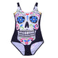 Top saleing Beach Swimwear Skull Printing Digital Backless Swimwear