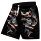 Polyester Casual Shorts Men Summer Cool Print Snake Skull 3D Beach Board Shorts Man High Waist Elastic Boxers Trousers 5XL