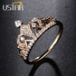 Princess Crown Rings for women AAA cubic zirconia micro pave setting engagement wedding rings female Anel accessories