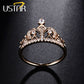 Princess Crown Rings for women AAA cubic zirconia micro pave setting engagement wedding rings female Anel accessories