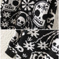 Women Pullovers Skull Design Female O Neck Outwear Loose Black Sweater Solid Cotton Loose Knitted Casual Pullovers Sweater
