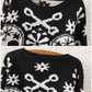 Women Pullovers Skull Design Female O Neck Outwear Loose Black Sweater Solid Cotton Loose Knitted Casual Pullovers Sweater