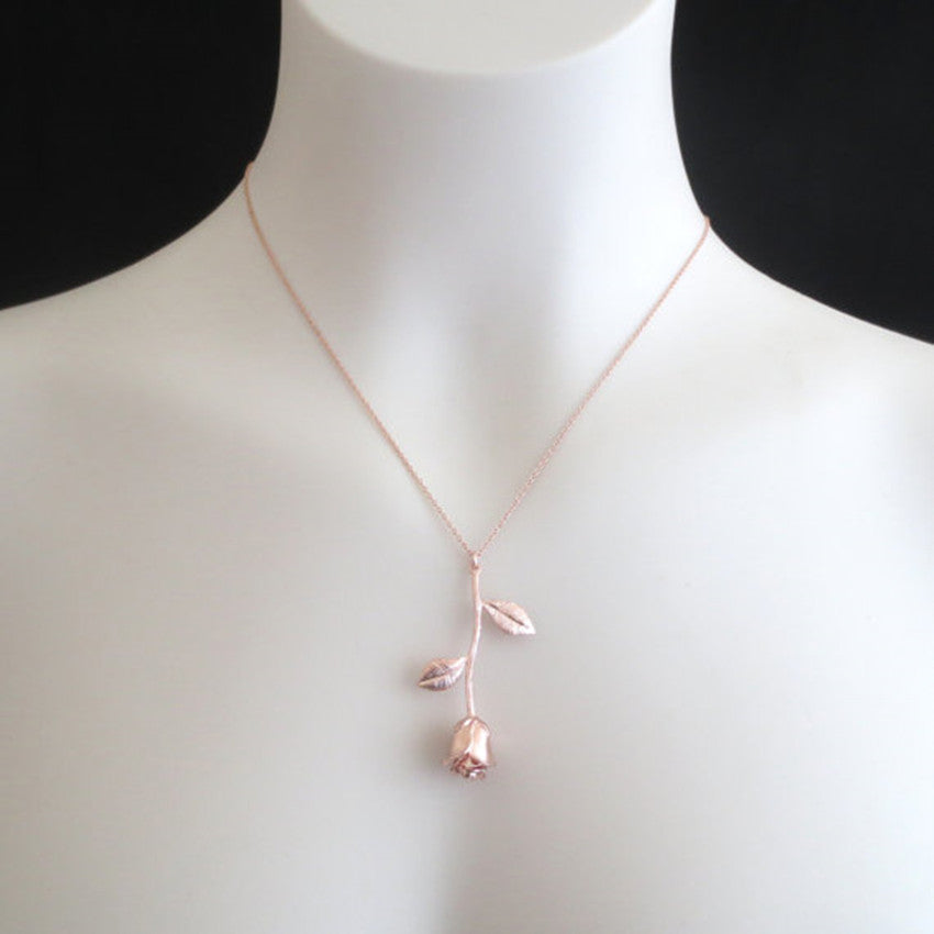 Attract Femme Collier Pink Gold Rose Flower Statement Necklace Women Maxi Choker Boho Jewelry Graduation Gift Kolye