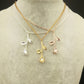 Attract Femme Collier Pink Gold Rose Flower Statement Necklace Women Maxi Choker Boho Jewelry Graduation Gift Kolye