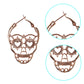 Vintage Antique Silver Color Love Heart Eyes Skull Hoop Earrings for Women Punk Party Skeleton Jewelry mujer moda